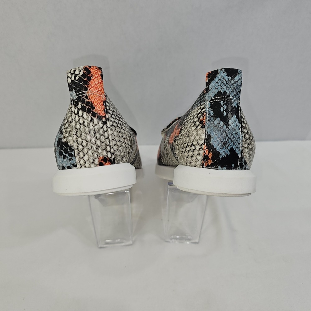 NEW FRANCO SARTO S-6.5 Boston Blue Orange Gray Blk Snake Sneaker Loafers NWOB - Picture 3 of 6